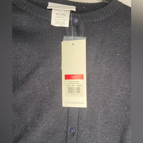 NWT Girls Dark Navy cardigan . Size 5/6 XS - Picture 4 of 8